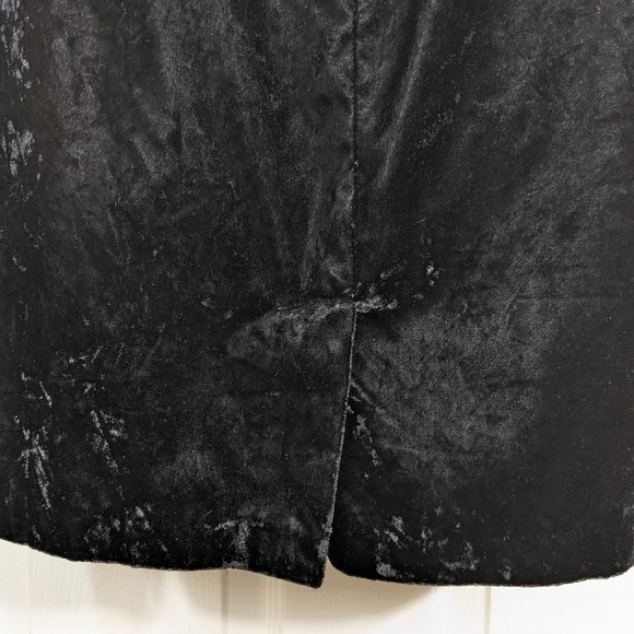 Ms Choice California Black Crushed Velvet Geometric Jacket Dress - 14 - Picture 13 of 16